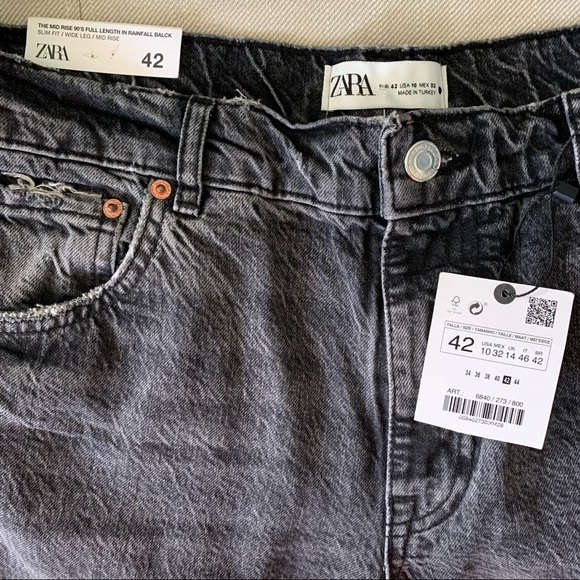 Zara | Jeans | Zara Premium The 9s Full Length Mid Rise Rainfall Black |  Poshmark